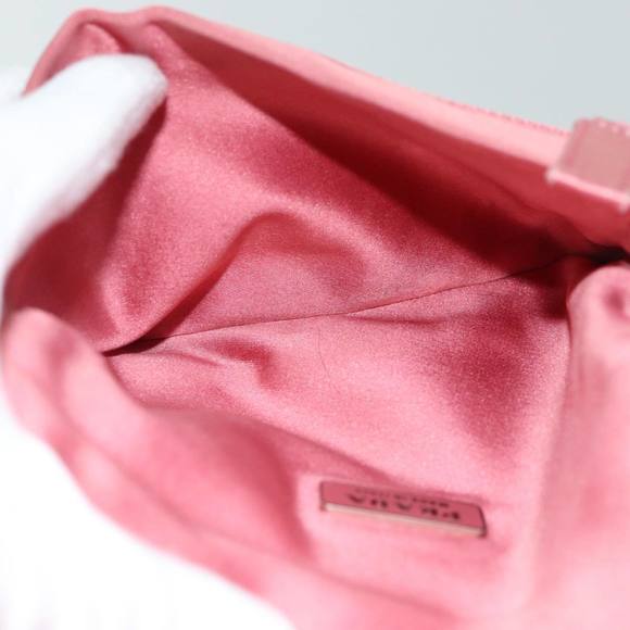 PRADA Pouch Satin Pink Auth 74898 - Picture 10 of 16